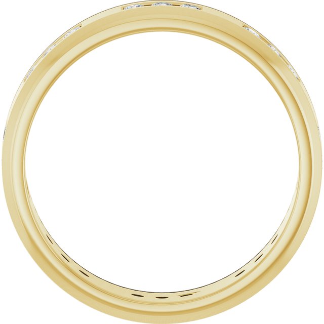 5/8 CTW Lab-Grown Diamond Band, 6 mm, Accented