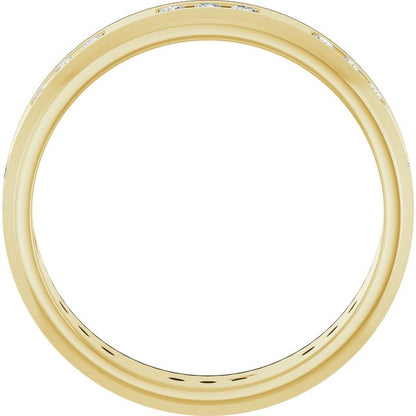 5/8 CTW Lab-Grown Diamond Band, 6 mm, Accented