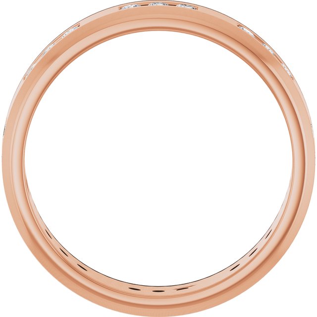 5/8 CTW Lab-Grown Diamond Band, 6 mm, Accented