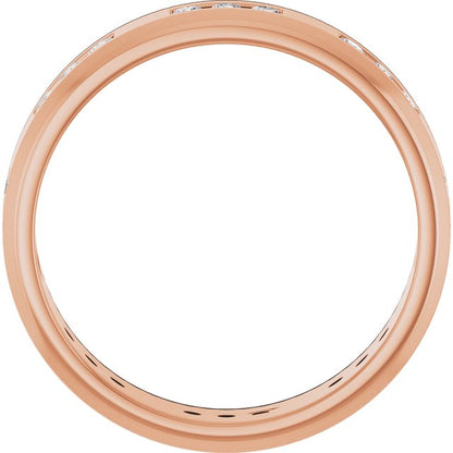 5/8 CTW Lab-Grown Diamond Band, 6 mm, Accented