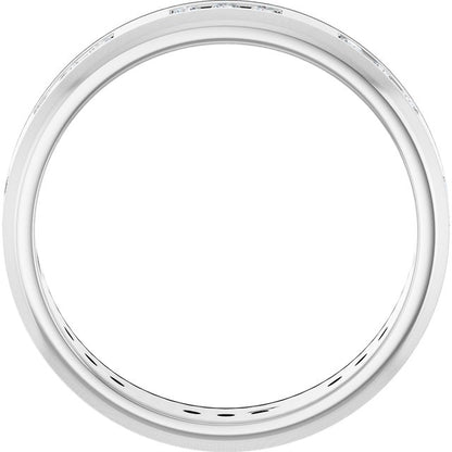 5/8 CTW Lab-Grown Diamond Band, 6 mm, Accented