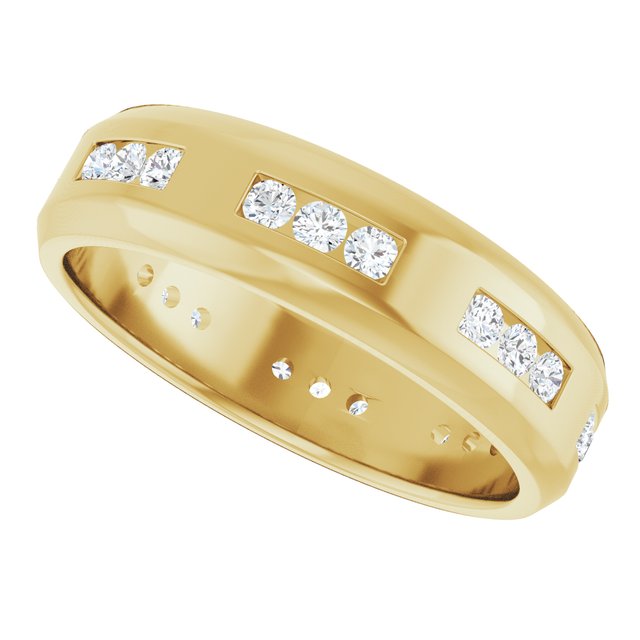 5/8 CTW Natural Diamond Band, 6 mm, Accented