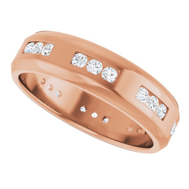 5/8 CTW Lab-Grown Diamond Band, 6 mm, Accented