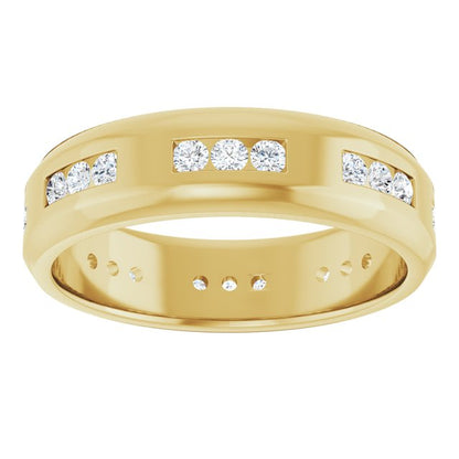 5/8 CTW Lab-Grown Diamond Band, 6 mm, Accented