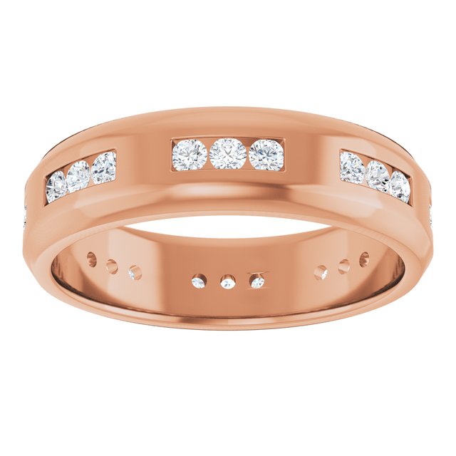 5/8 CTW Lab-Grown Diamond Band, 6 mm, Accented