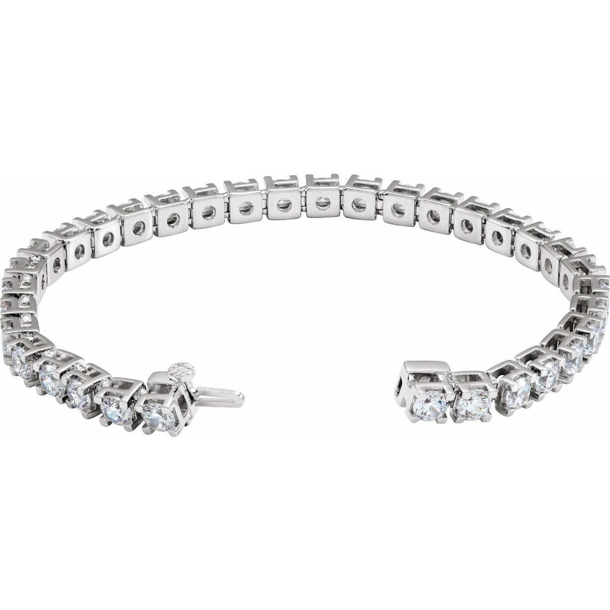 14K White Gold 10 CTW Lab-Grown Diamond Line 7 1/4" Bracelet