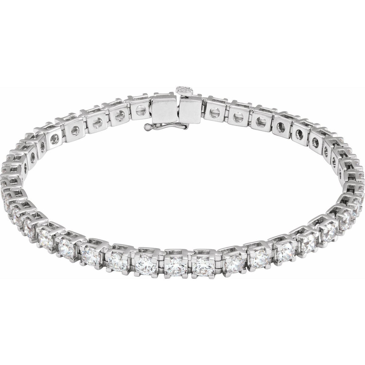 14K White Gold 6 CTW Lab-Grown Diamond Line 7 1/4" Bracelet
