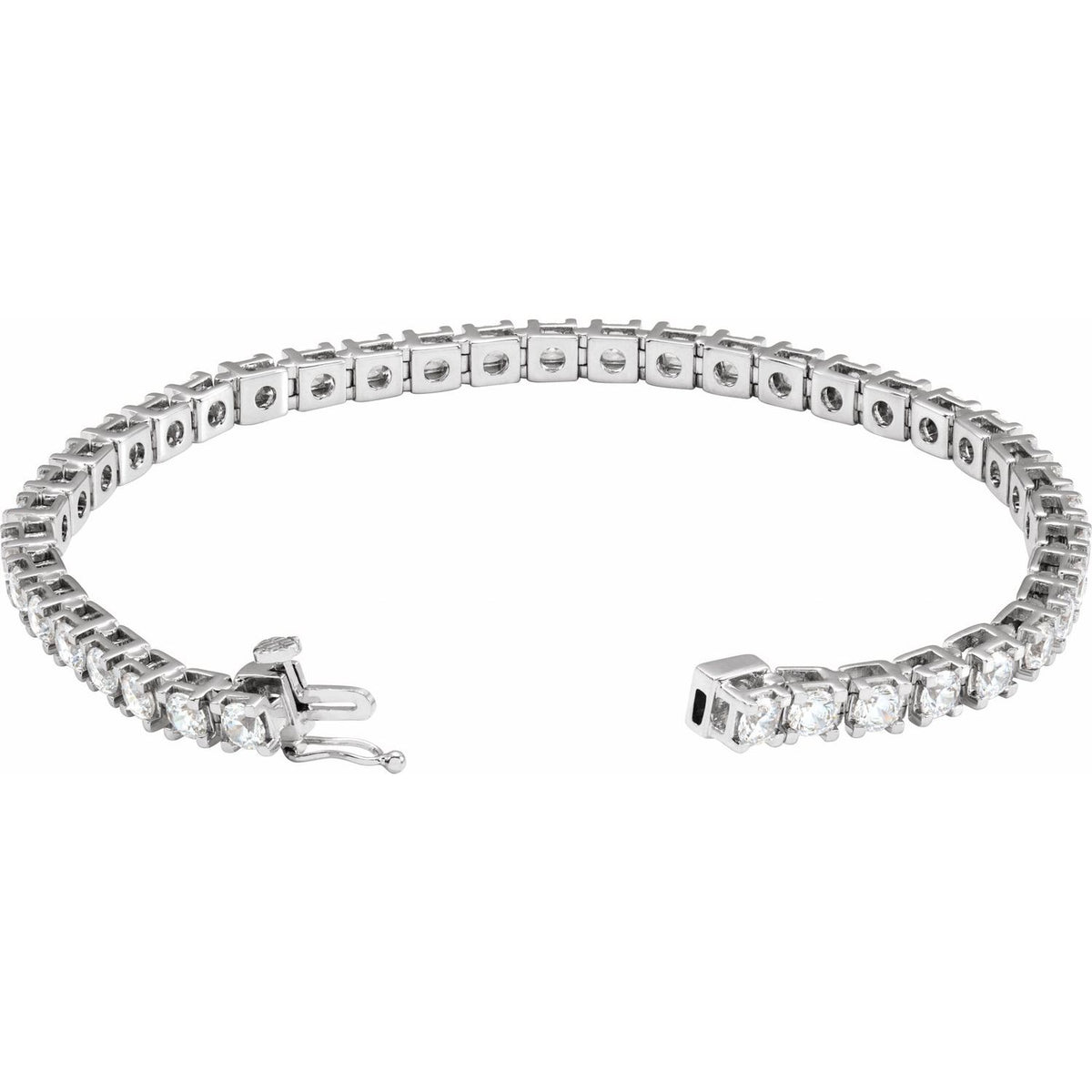14K White Gold 6 CTW Lab-Grown Diamond Line 7 1/4" Bracelet