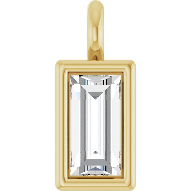 .04 CT Lab-Grown Diamond Dangle, 2.4 mm x 5.7 mm