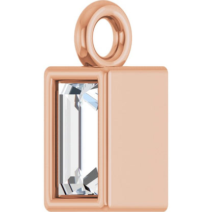 .04 CT Natural Diamond Dangle, 2.4 mm x 5.7 mm