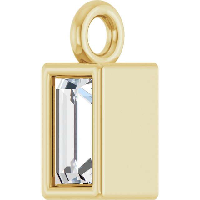 .04 CT Natural Diamond Dangle, 2.4 mm x 5.7 mm