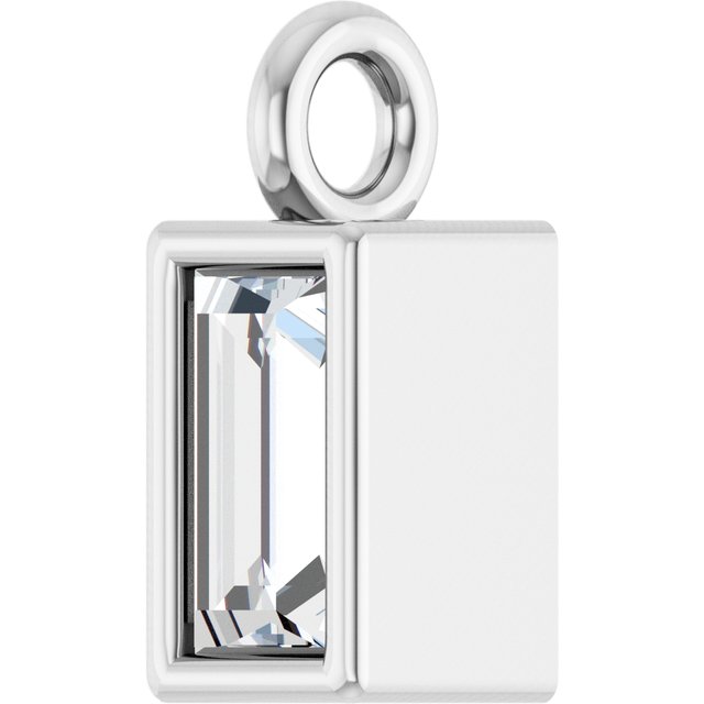.04 CT Lab-Grown Diamond Dangle, 2.4 mm x 5.7 mm