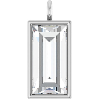 3/8 CT Natural Diamond Dangle, 3.9 mm x 8.7 mm