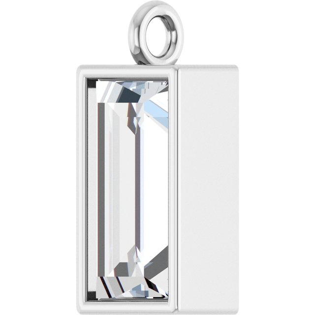 3/8 CT Lab-Grown Diamond Dangle, 3.9 mm x 8.7 mm