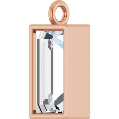 3/8 CT Natural Diamond Dangle, 3.9 mm x 8.7 mm