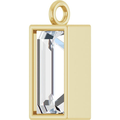 3/8 CT Lab-Grown Diamond Dangle, 3.9 mm x 8.7 mm