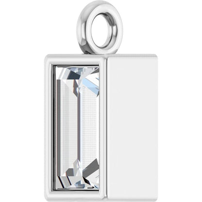 1/10 CT Natural Diamond Dangle, 2.9 mm x 6.7 mm