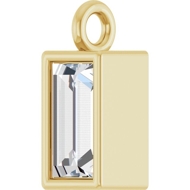 1/10 CT Natural Diamond Dangle, 2.9 mm x 6.7 mm