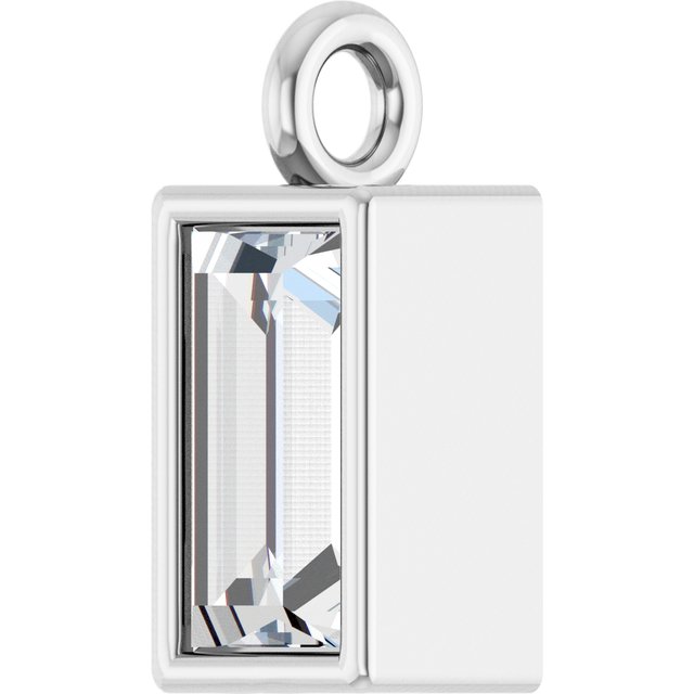1/10 CT Lab-Grown Diamond Dangle, 2.9 mm x 6.7 mm