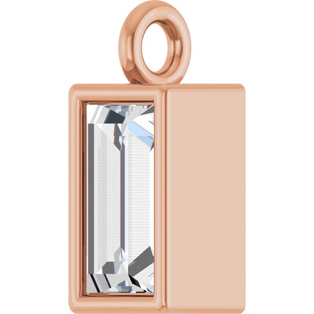 1/10 CT Natural Diamond Dangle, 2.9 mm x 6.7 mm