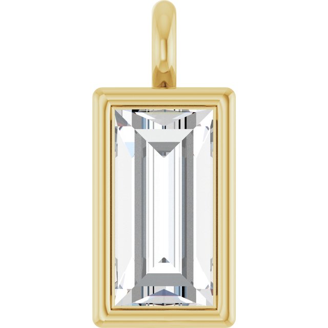 1/10 CT Lab-Grown Diamond Dangle, 2.9 mm x 6.7 mm
