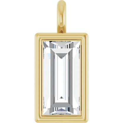 1/10 CT Lab-Grown Diamond Dangle, 2.9 mm x 6.7 mm