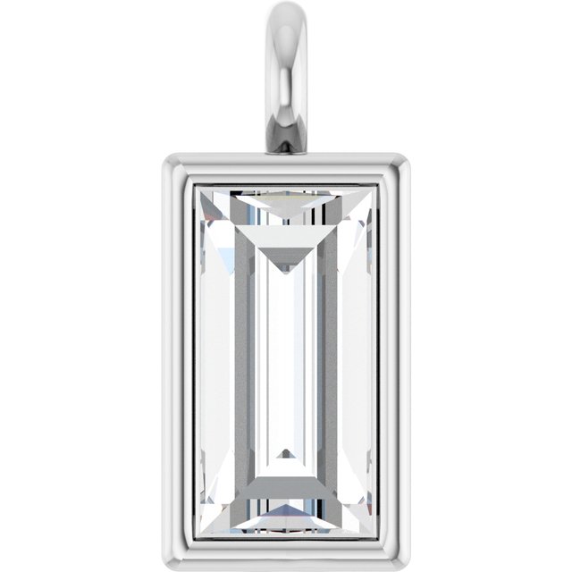 1/10 CT Lab-Grown Diamond Dangle, 2.9 mm x 6.7 mm