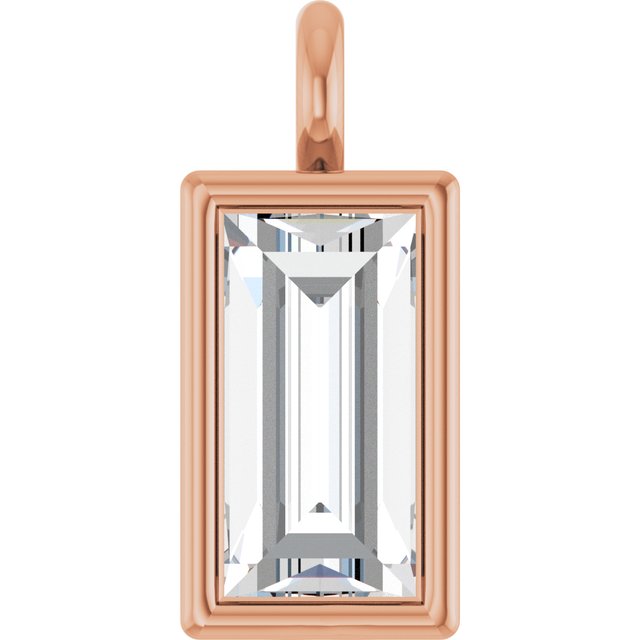 1/10 CT Lab-Grown Diamond Dangle, 2.9 mm x 6.7 mm
