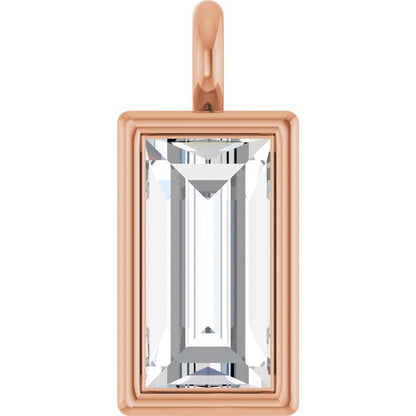 1/10 CT Lab-Grown Diamond Dangle, 2.9 mm x 6.7 mm