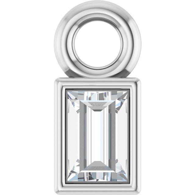 .08 CT Natural Diamond Bezel-Set Dangle