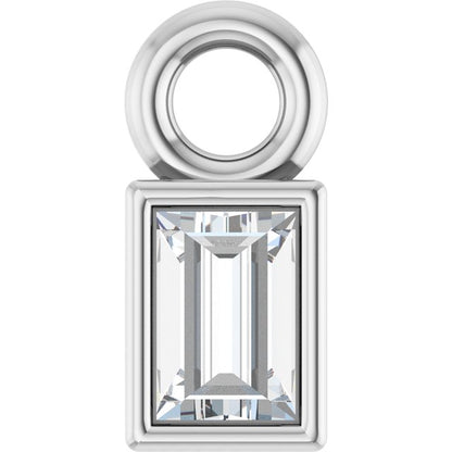 .08 CT Natural Diamond Bezel-Set Dangle