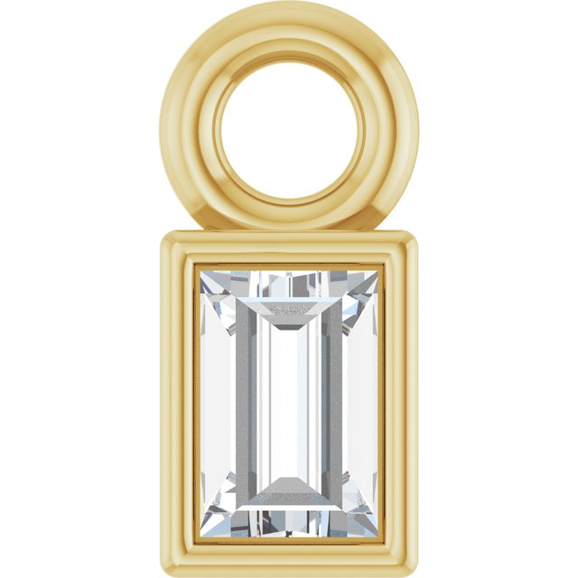 .08 CT Natural Diamond Bezel-Set Dangle