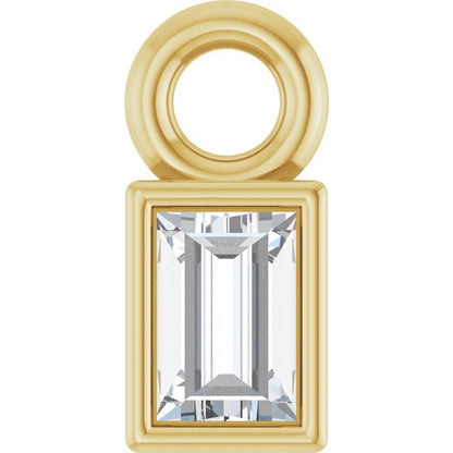 .08 CT Lab-Grown Diamond Bezel-Set Dangle