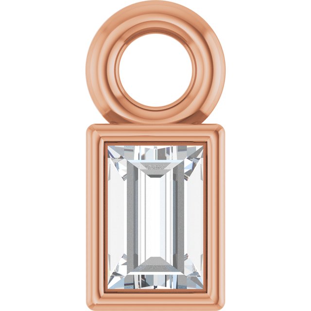 .08 CT Lab-Grown Diamond Bezel-Set Dangle