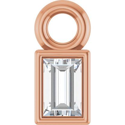 .08 CT Lab-Grown Diamond Bezel-Set Dangle