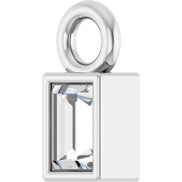 .08 CT Natural Diamond Bezel-Set Dangle