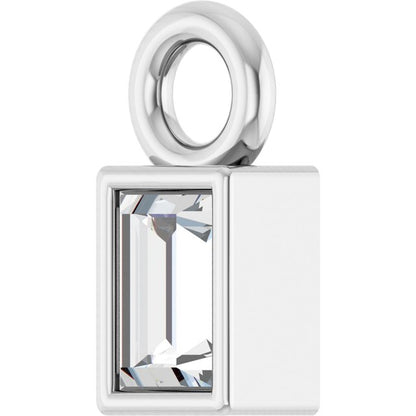 .08 CT Natural Diamond Bezel-Set Dangle