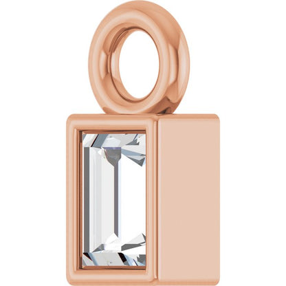 .08 CT Natural Diamond Bezel-Set Dangle