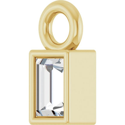 .08 CT Natural Diamond Bezel-Set Dangle