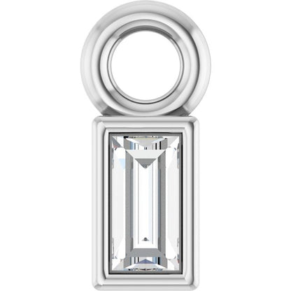 .04 CT Natural Diamond Bezel-Set Dangle