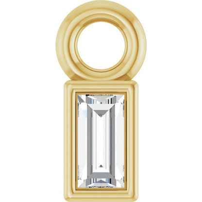 .04 CT Natural Diamond Bezel-Set Dangle