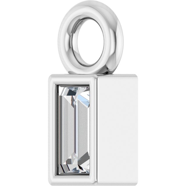 .04 CT Natural Diamond Bezel-Set Dangle