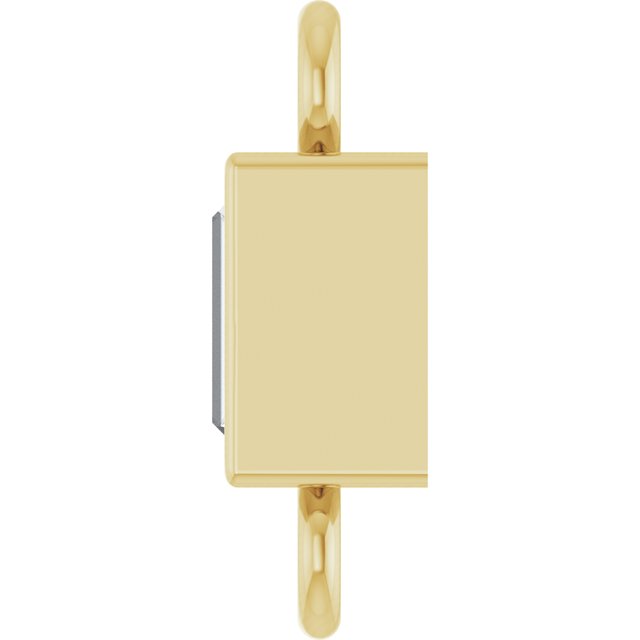 .04 CT Lab-Grown Diamond Bezel-Set Link, 2.4 mm x 7.5 mm