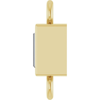 .04 CT Lab-Grown Diamond Bezel-Set Link, 2.4 mm x 7.5 mm