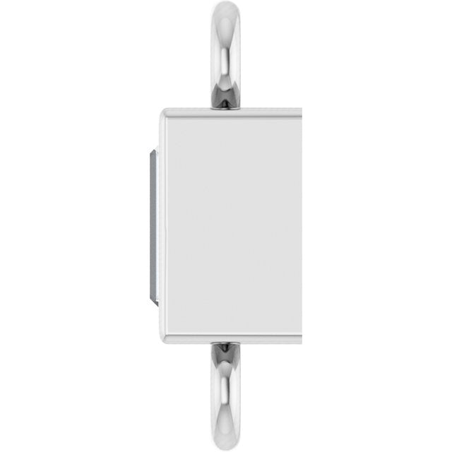 .04 CT Lab-Grown Diamond Bezel-Set Link, 2.4 mm x 7.5 mm