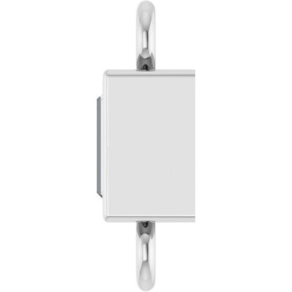 .04 CT Lab-Grown Diamond Bezel-Set Link, 2.4 mm x 7.5 mm