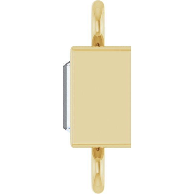.08 CT Lab-Grown Diamond Bezel-Set Link, 2.9 mm x 7.5 mm