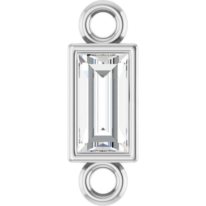 1/10 CT Lab-Grown Diamond Bezel-Set Link, 2.9 mm x 8.5 mm