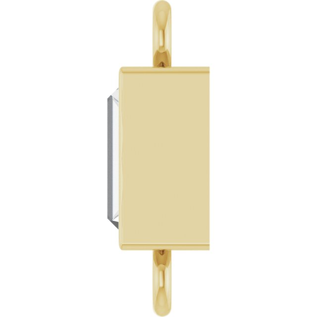 1/10 CT Lab-Grown Diamond Bezel-Set Link, 2.9 mm x 8.5 mm