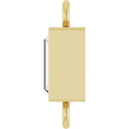 1/10 CT Lab-Grown Diamond Bezel-Set Link, 2.9 mm x 8.5 mm